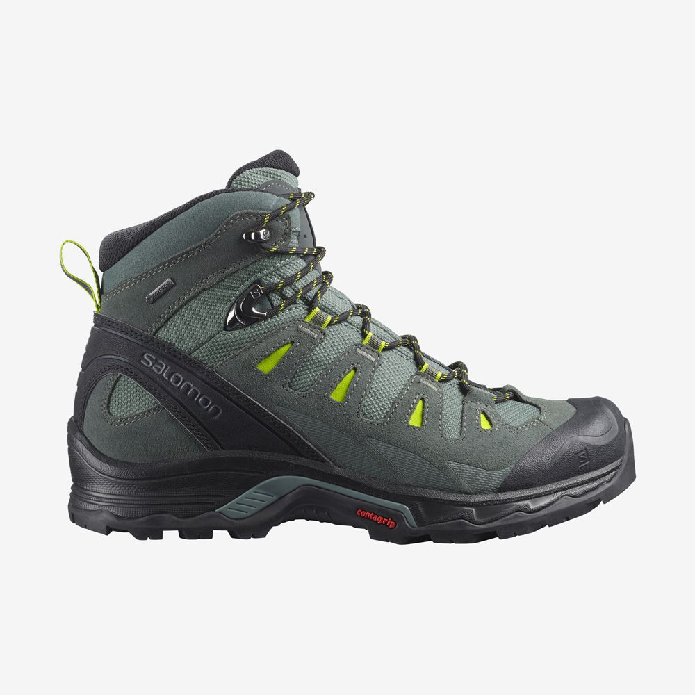 SALOMON QUEST PRIME GTX Philippines - Men's Hiking Boots - Green | 850249-PAG